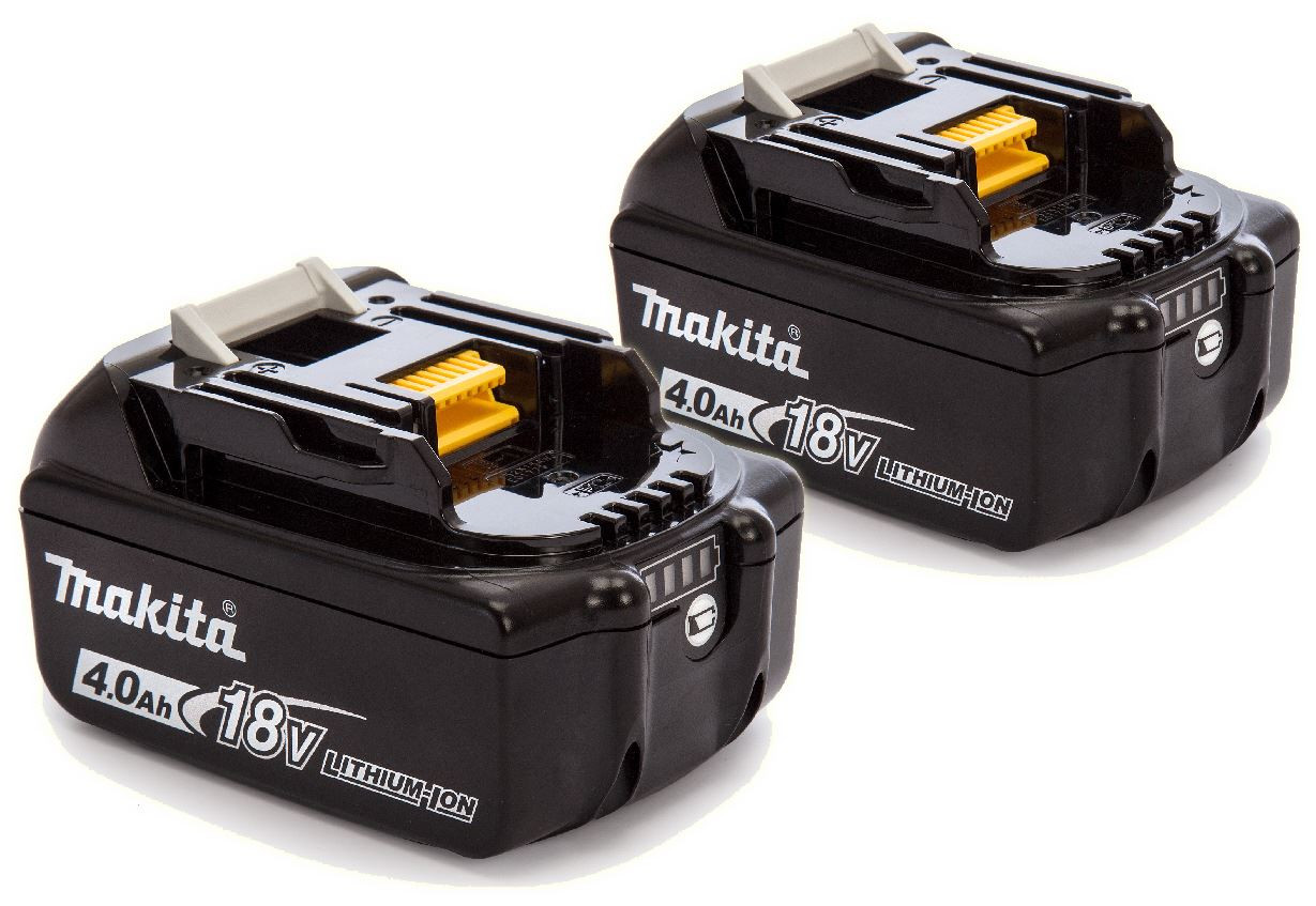 2 x Makita BL1840B 18V Li-Ion Battery 4.0Ah (With Charge Level Indicator)