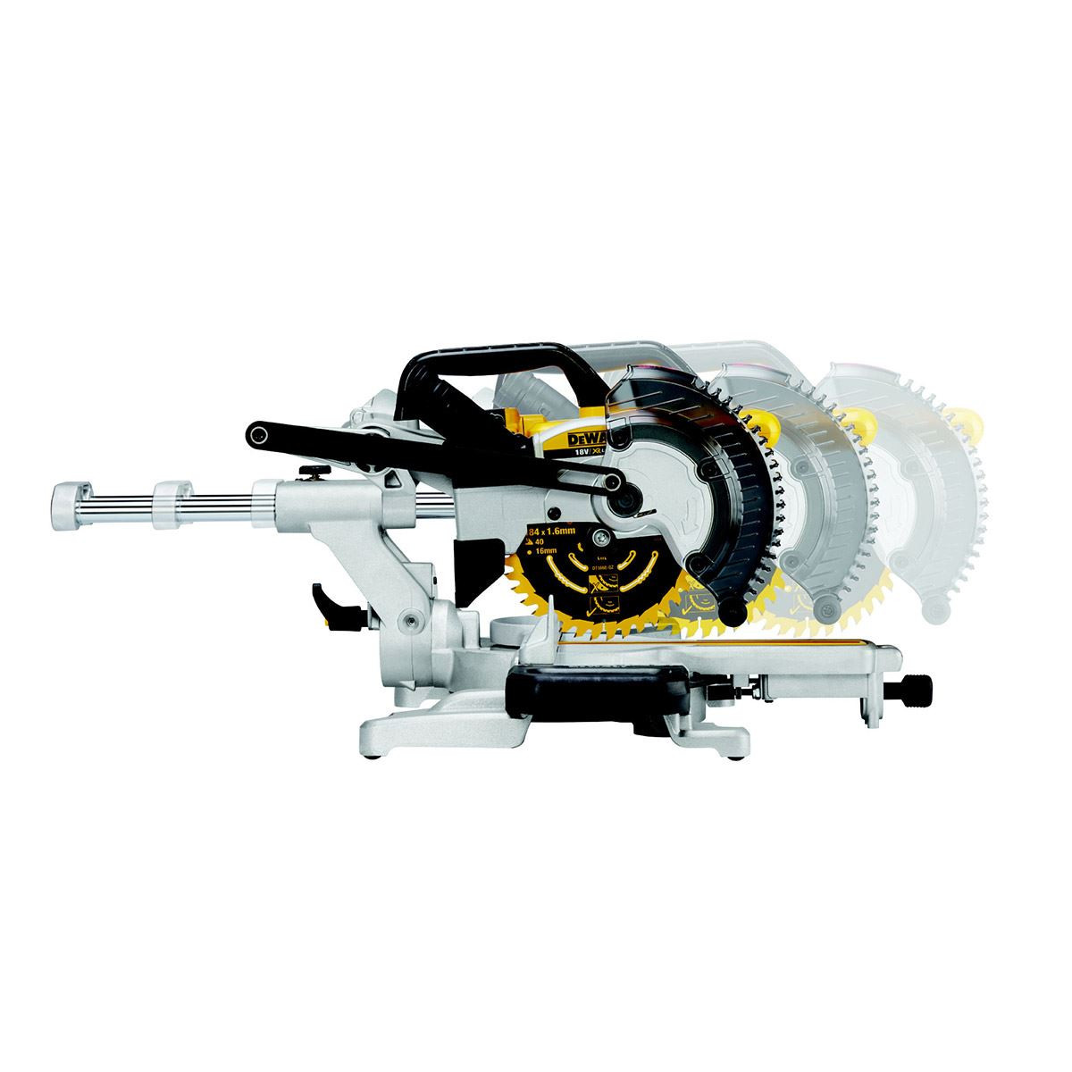 Dewalt DCS365M2 Mitre Saw 18V Cordless 184mm (2 x 4Ah Batteries)