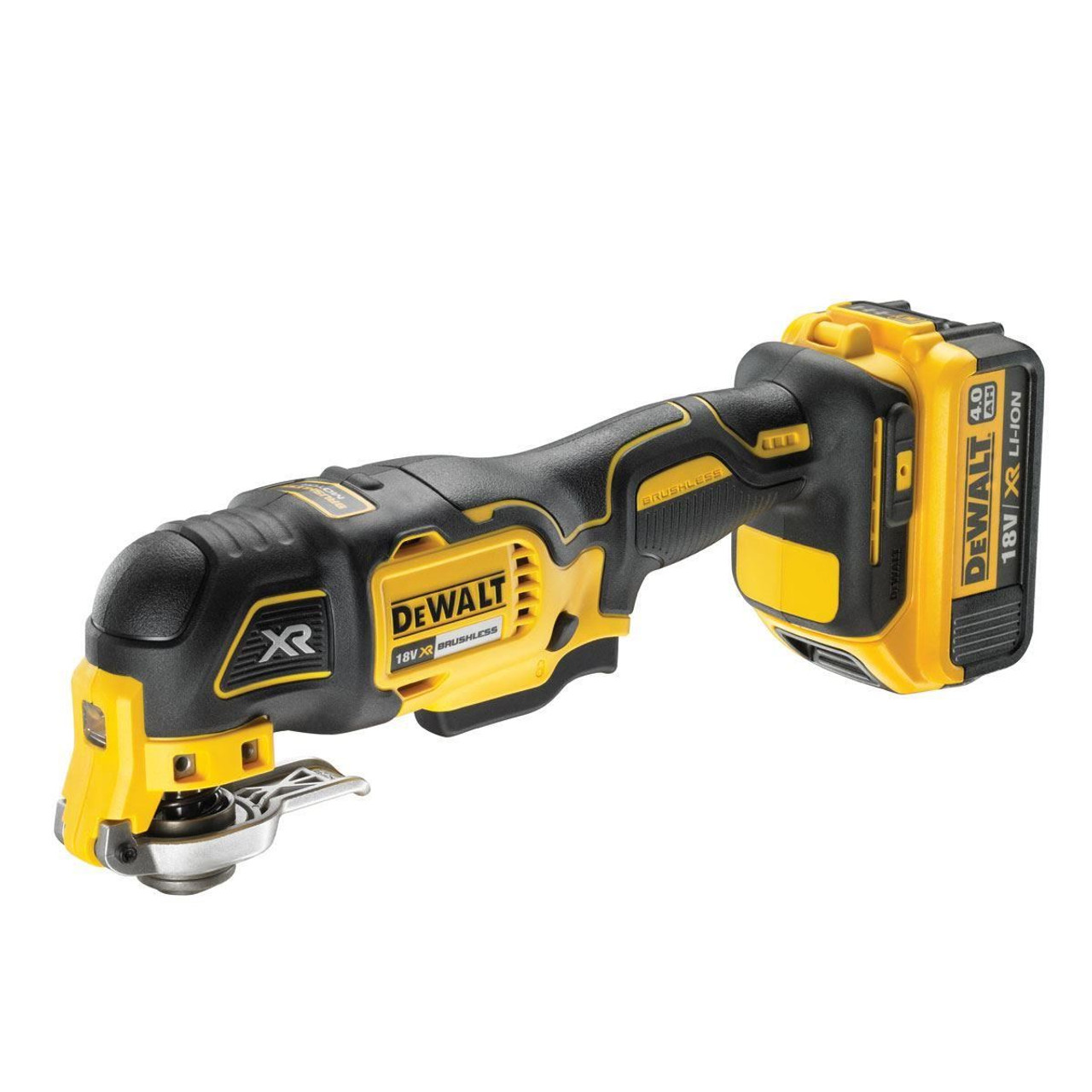 Dewalt DCS355M1 Oscillating Multi-Tool 18V li-ion Cordless Brushless (1 x 4Ah Battery) with 35 Accessories