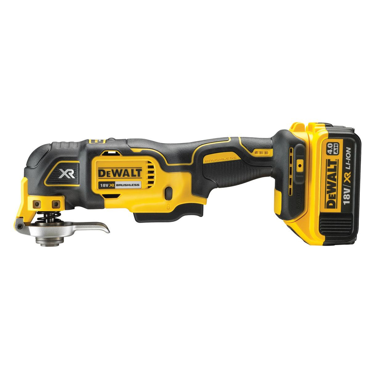 Dewalt DCS355M2 Oscillating Multi-Tool 18V li-ion Cordless Brushless (2 x 4Ah Batteries) with 35 Accessories