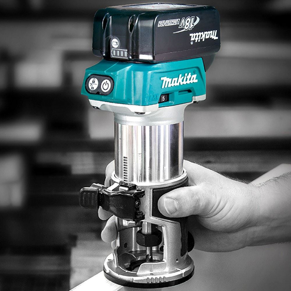 Makita DRT50ZJ Router/Trimmer 18V Cordless Brushless in Makpac Case - Body Only