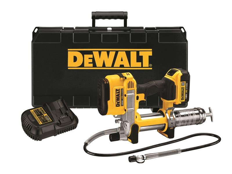 Dewalt DCGG571M1 18V XR Cordless Li-Ion Grease Gun Includes 1 x 4Ah Battery & Case