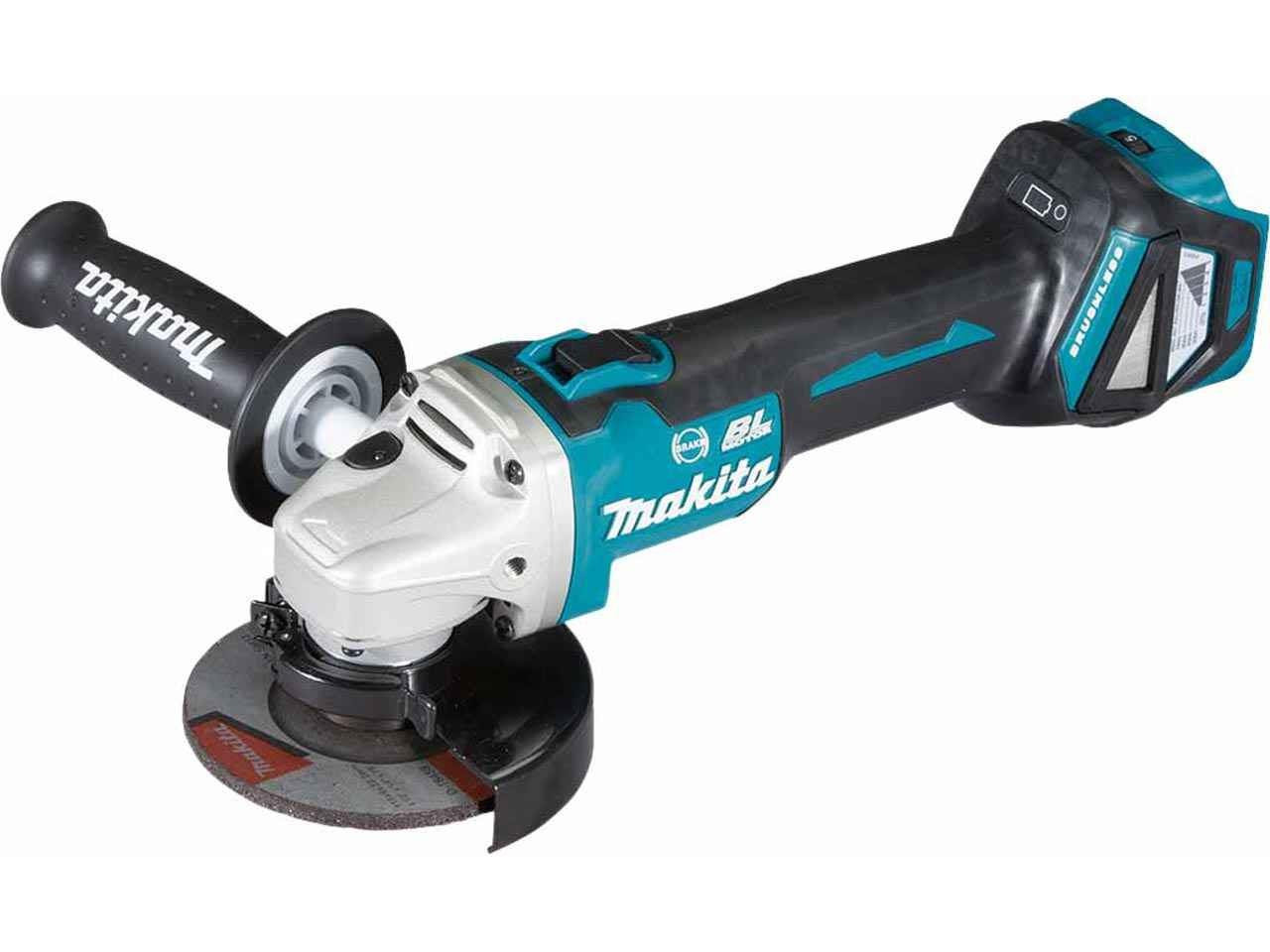 Makita DGA463RTJ 18v Cordless Brushless 115mm Angle Grinder 2 x Batteries & Case