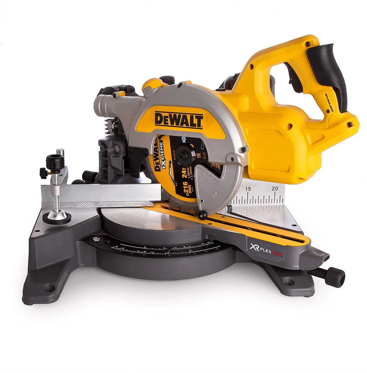 Dewalt DCS777T2 54V Flexvolt 216mm Mitre Saw with 2 x 6.0Ah Batteries & Charger