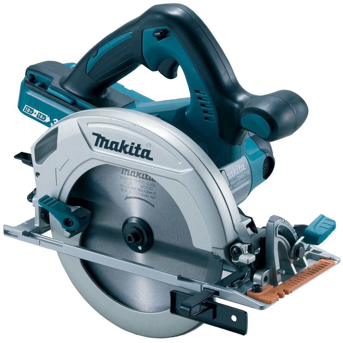 Makita DHS710Z 36V Cordless li-ion Circular Saw (Body Only) - accepts 2 x 18V Batteries