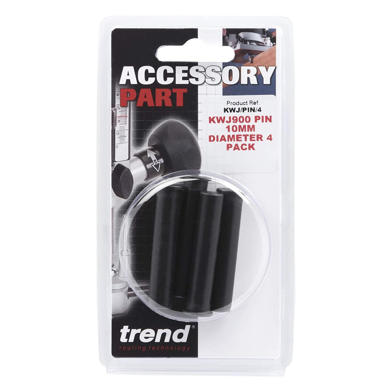 Trend KWJ/PIN/4 KWJ900 and KWJ700 10mm Pin Pack of 4