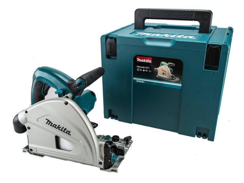 Makita SP6000J1 Plunge Cut Circular Saw 165mm 240v + 2 x 1.5m Guide Rail + Connector +Case