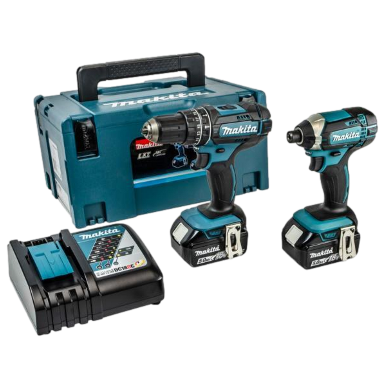 Makita DLX2131TJ 18V Li-ion LXT DHP482 Combi and DTD152 Impact KIT (2 X 5.0ah)