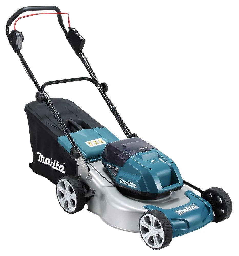 Makita DLM460PT2 Twin 18V/36V LXT Cordless 460mm Brushless Lawn Mower 2 X 5.0Ah Batts
