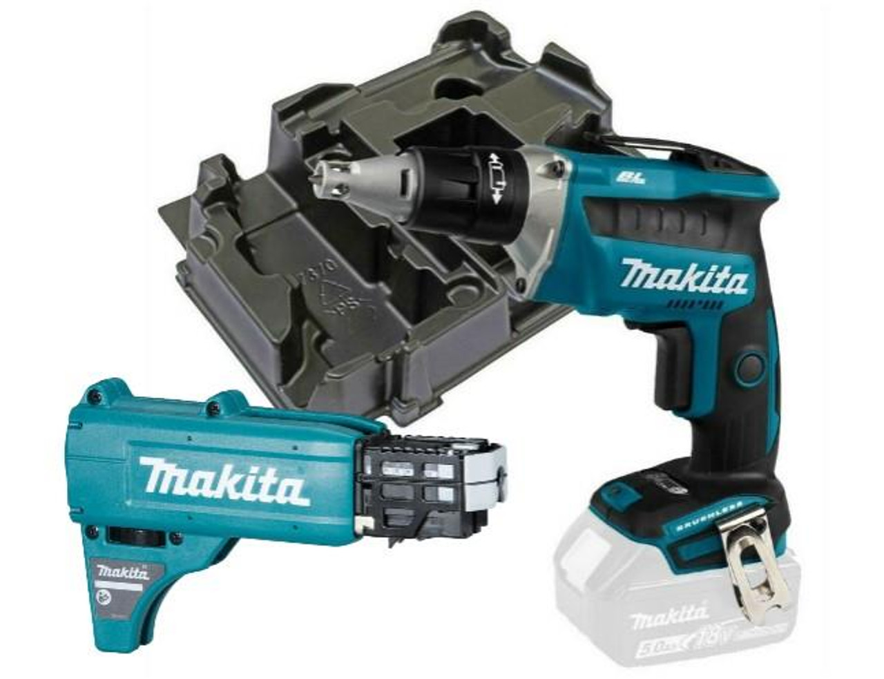 Makita DFS452Z 18V LXT Brushless Screwdriver + Autofeed Attachment