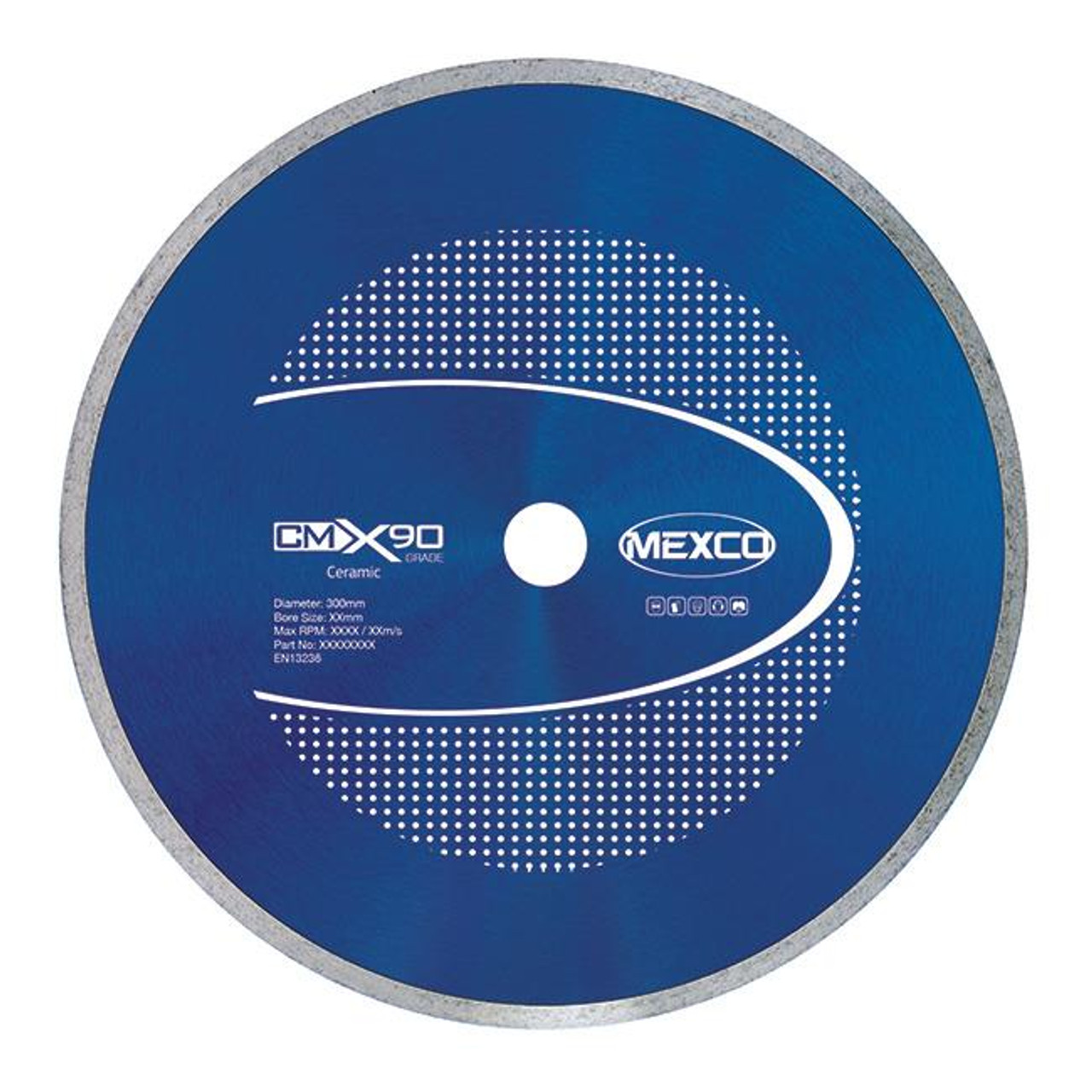 Mexco CMX9030025 300MM 25.4MM Bore Ceramic X90 Grade Diamond Blade