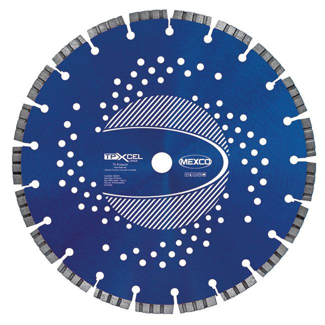Mexco TPXCEL45025 450MM 25.4MM Bore Tri-Purpose XCEL Grade Diamond Blade