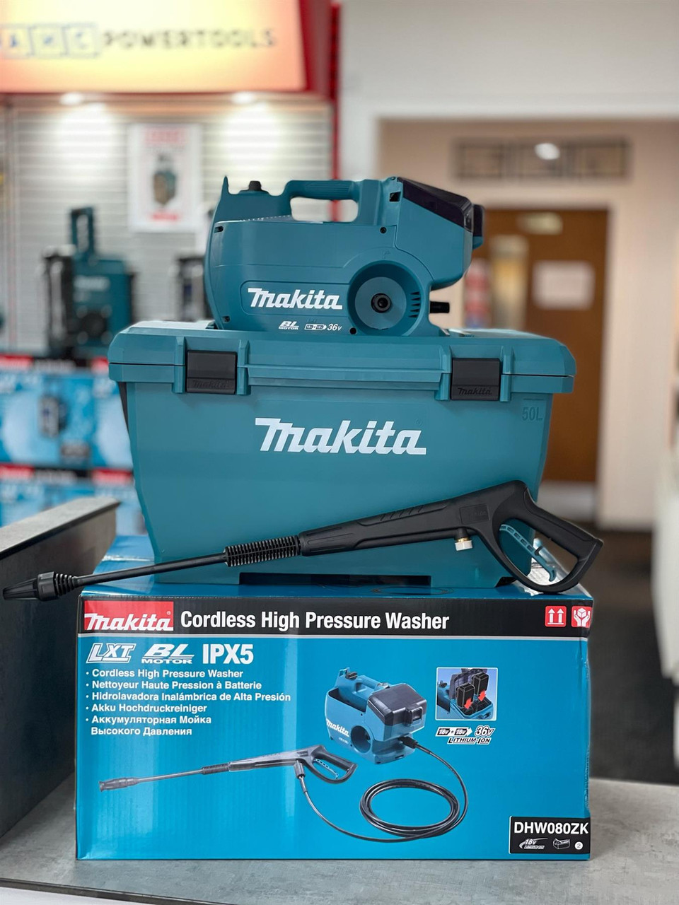 Makita DHW080ZK Twin 18V (36v) LXT Brushless High Pressure Washer - Body