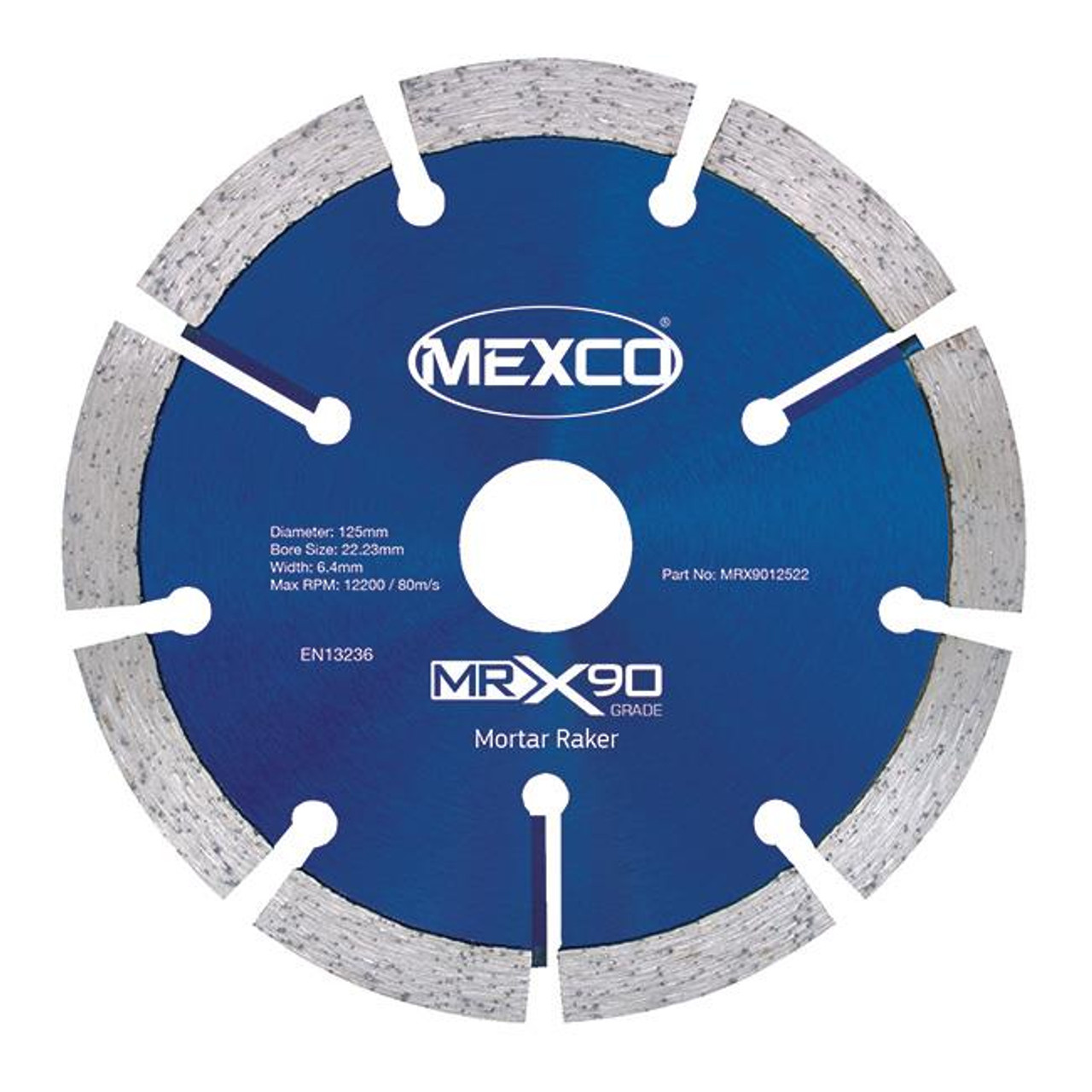 Mexco MRX9012522 125MM 22.23MM Bore X90 Grade Mortar Raker Diamond Blade