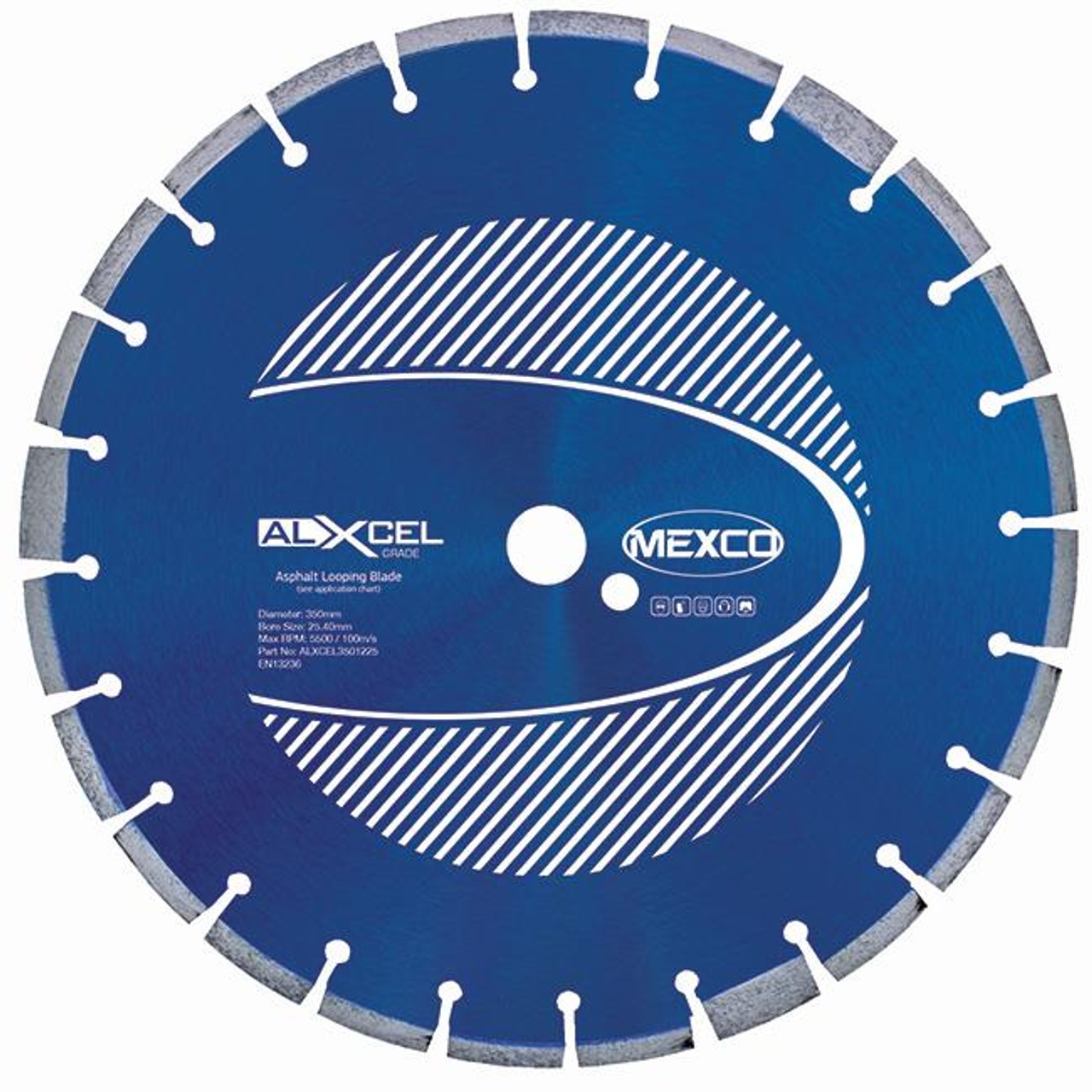 Mexco ALXCEL3501225 350MM 12MM Width Asphalt Looping Diamond Blade