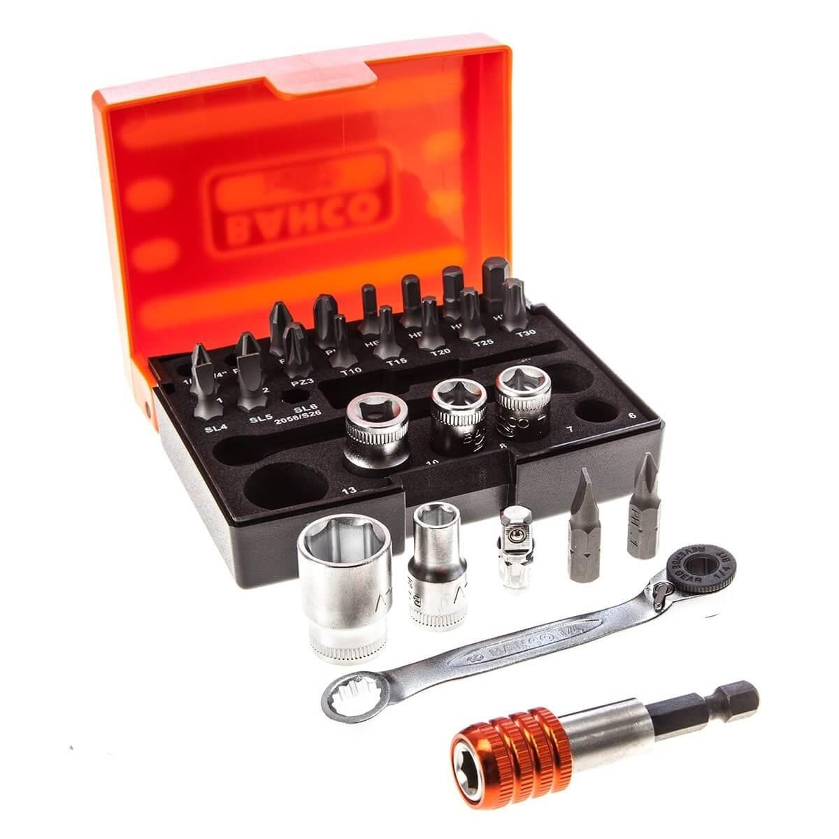 Bahco 2058/S26 Ratchet Socket Set of 26 Metric 1/4in Drive