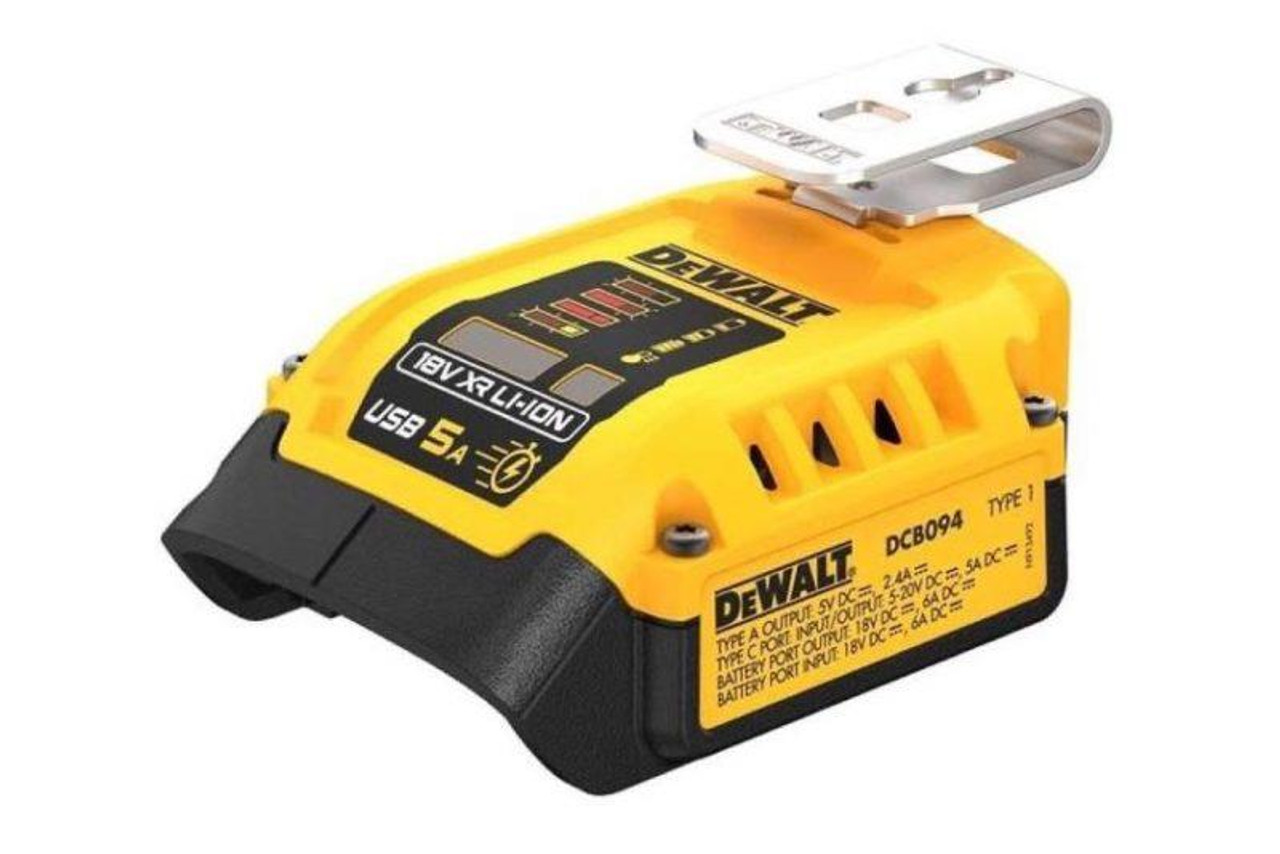 Dewalt 5A USB 2-Way Power Delivery Charging Kit 18V XR DCB094K