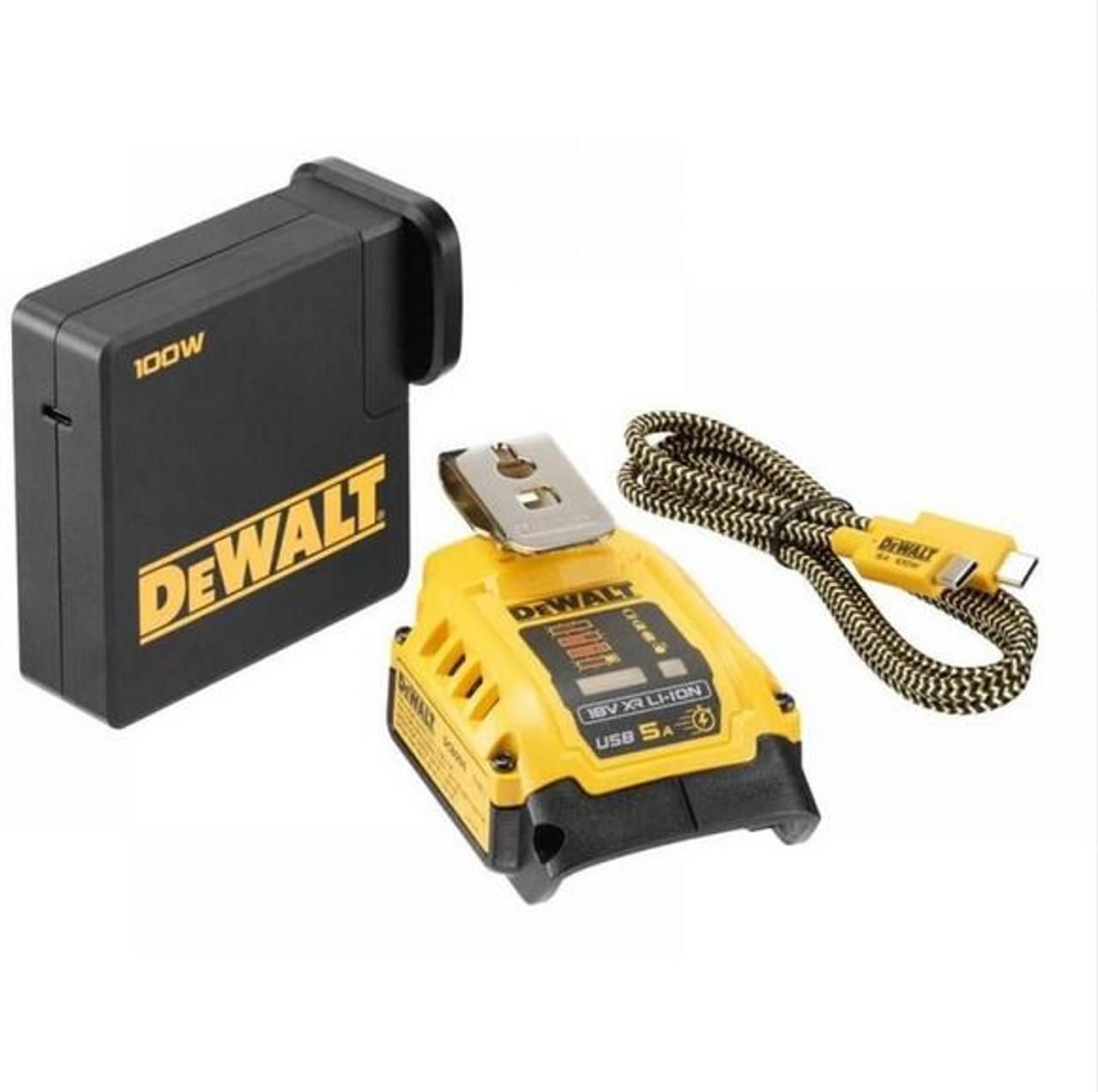 Dewalt 5A USB 2-Way Power Delivery Charging Kit 18V XR DCB094K