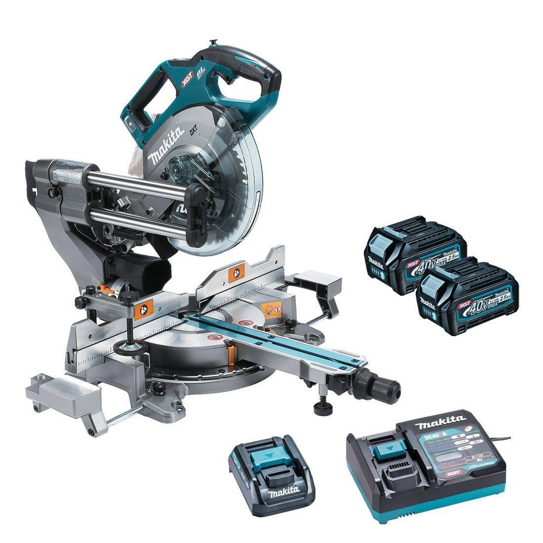 Makita LS002GD203 40V Max XGT 2x2.5Ah Li-Ion Brushless 216mm Slide Compound Mitre Saw