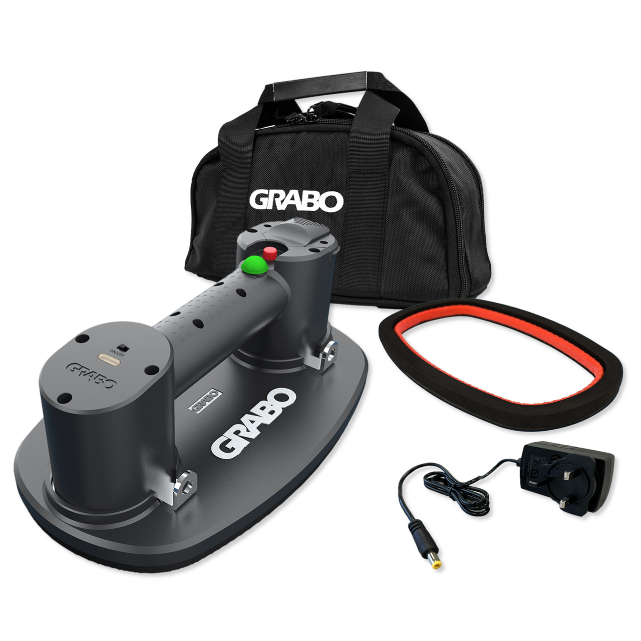 Grabo Plus Cordless Professional Vacuum Lifter Suction Pad with Battery in Carry Bag