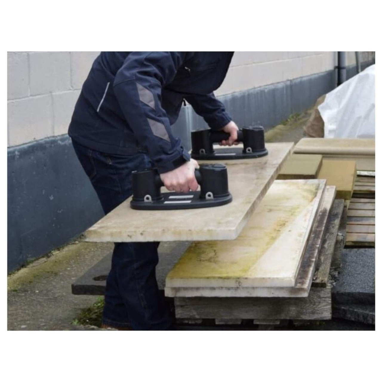 Grabo Pro Cordless Professional Vacuum Lifter Suction Pad with Digital Display c/w Battery in Carry Bag