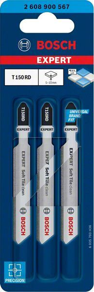 Bosch Expert 'Soft Tile Clean' T 150 RD Jigsaw Blade 3-pc