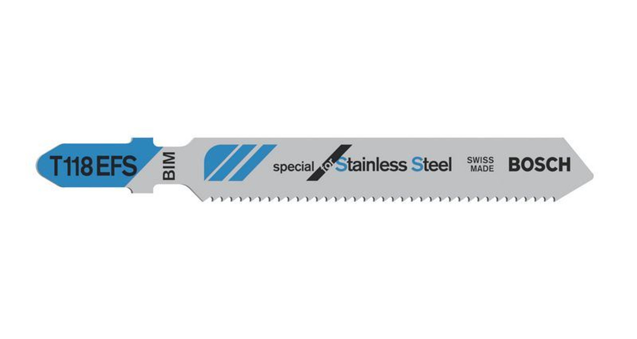 Bosch Jigsaw blade T 118 EFS Basic for Inox Pack of 5