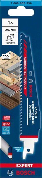 Bosch Expert 'Wood with Metal Demolition' S 967 XHM Reciprocating Saw Blade 1-pc
