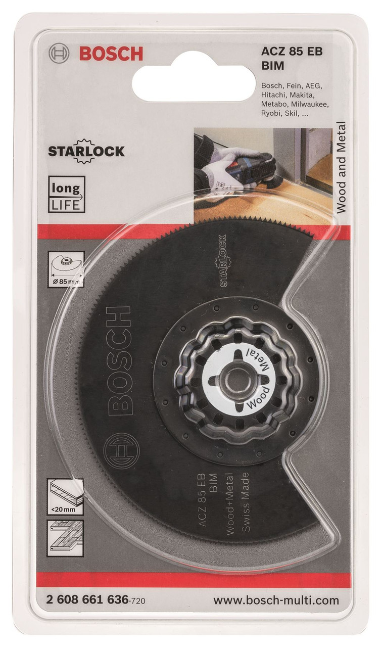 Bosch Starlock ACZ 85 EB BIM Multi-tool Saw Blade Wood+Metal 1Pack