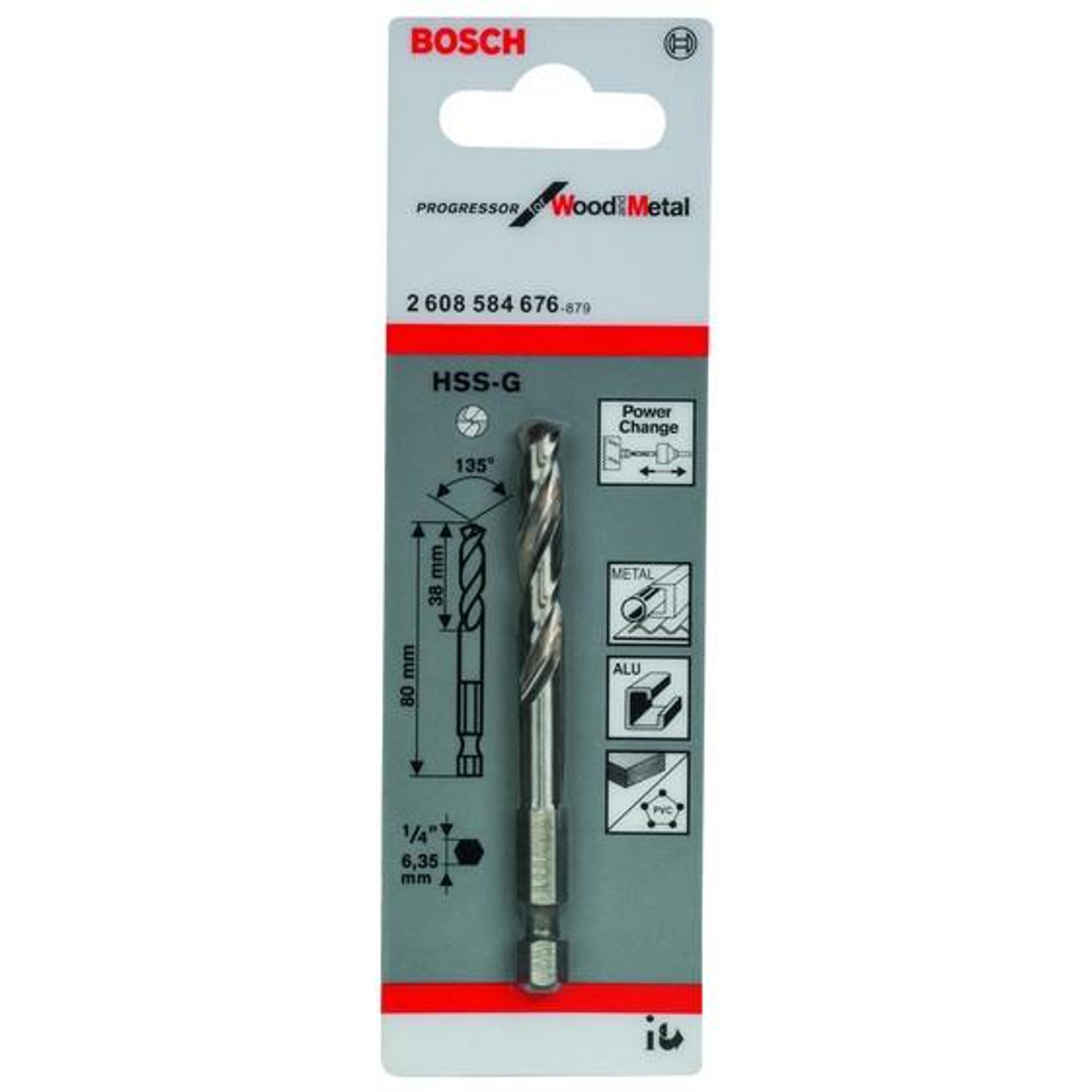 Bosch Pilot Drill Bit HSS-G, 135deg Split Point