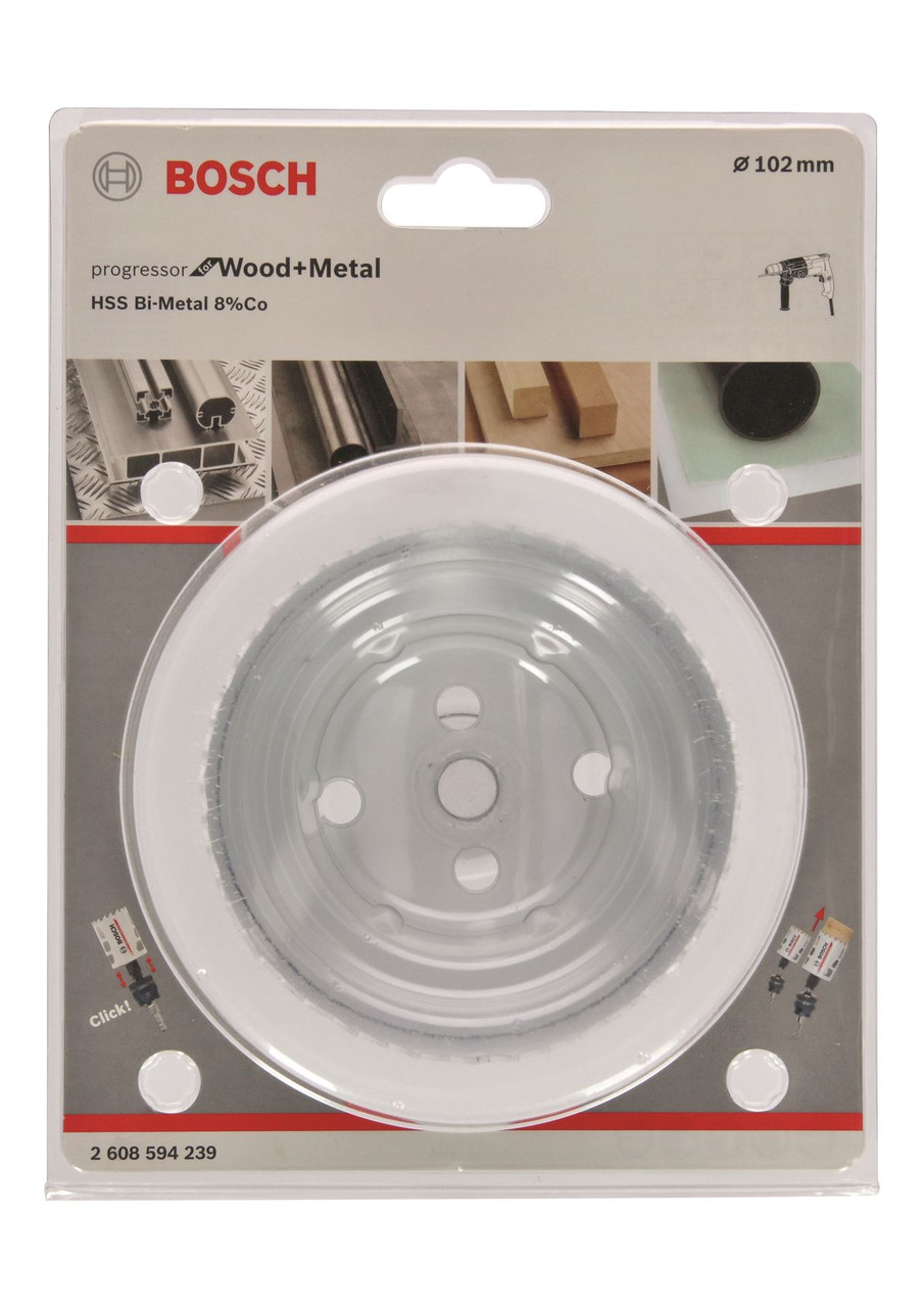 Bosch Progressor for Wood & Metal Holesaw  102 mm - Suitable with Power Change Plus Arbour
