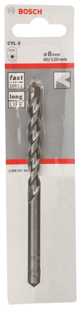 Bosch CYL-3; Concrete Drill Bits 8.0x80x120mm