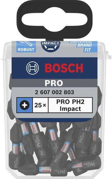 Bosch Impact Control TicTac Box, PH2, 25pcs 2607002803