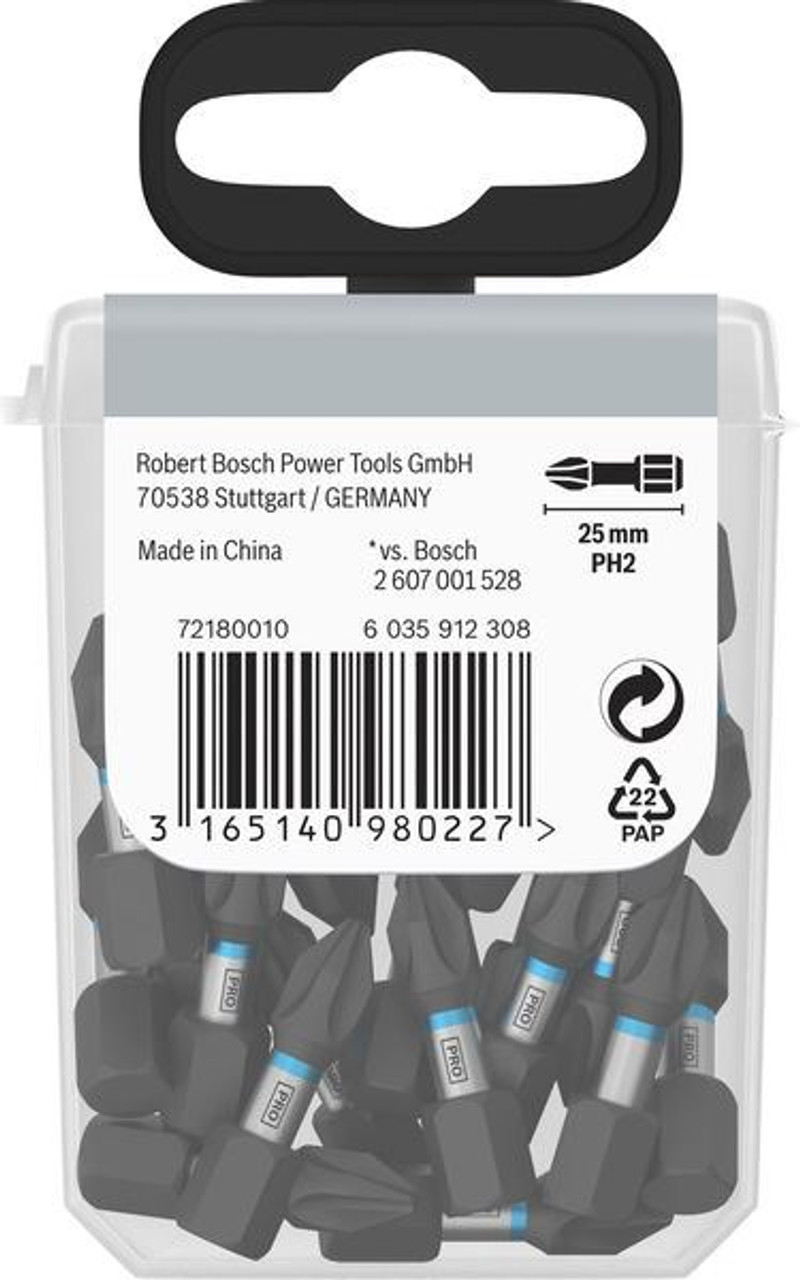 Bosch Impact Control TicTac Box, PH2, 25pcs 2607002803
