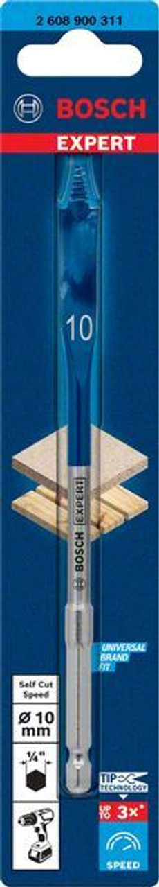 Bosch Expert SelfCut Speed Spade Drill Bit 10 x 152 mm 2608900311