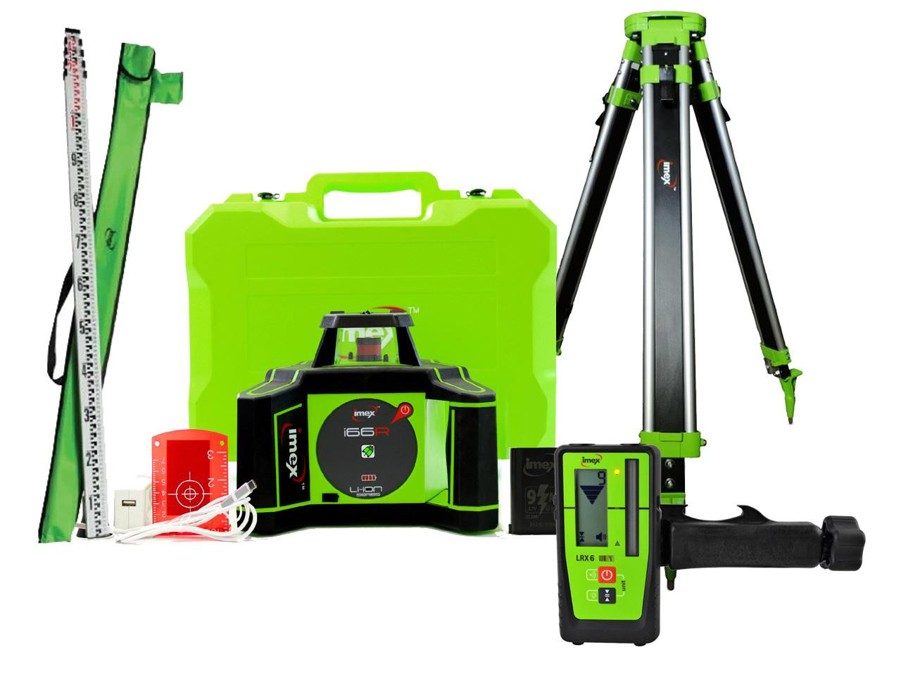 Imex i66R Rotating Laser - New Series - LRX6 - Kit - 012-I66RX6-KIT