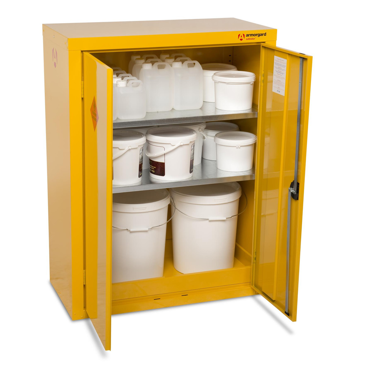 Armorgard HFC5 Hazardous Floor Cupboard with 2 Shelves