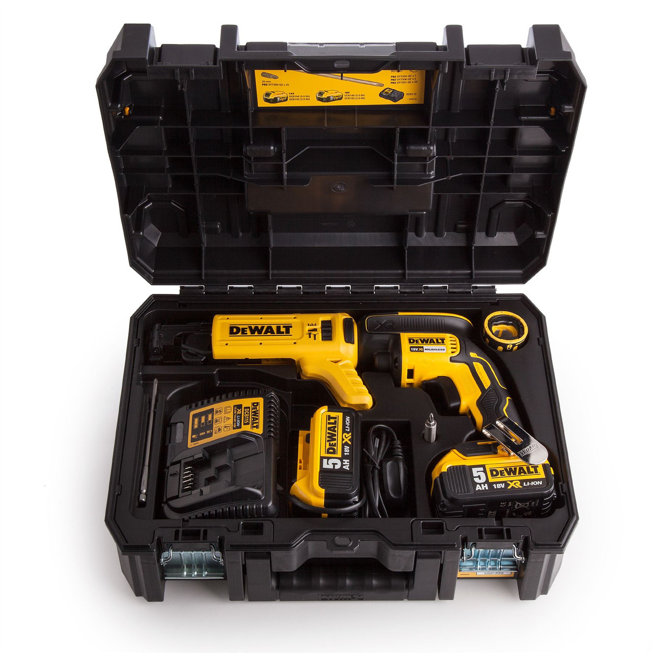 Dewalt DCF620P2K Collated Drywall Screwdriver 18V Cordless Brushless 2 x 5.0Ah Batteries