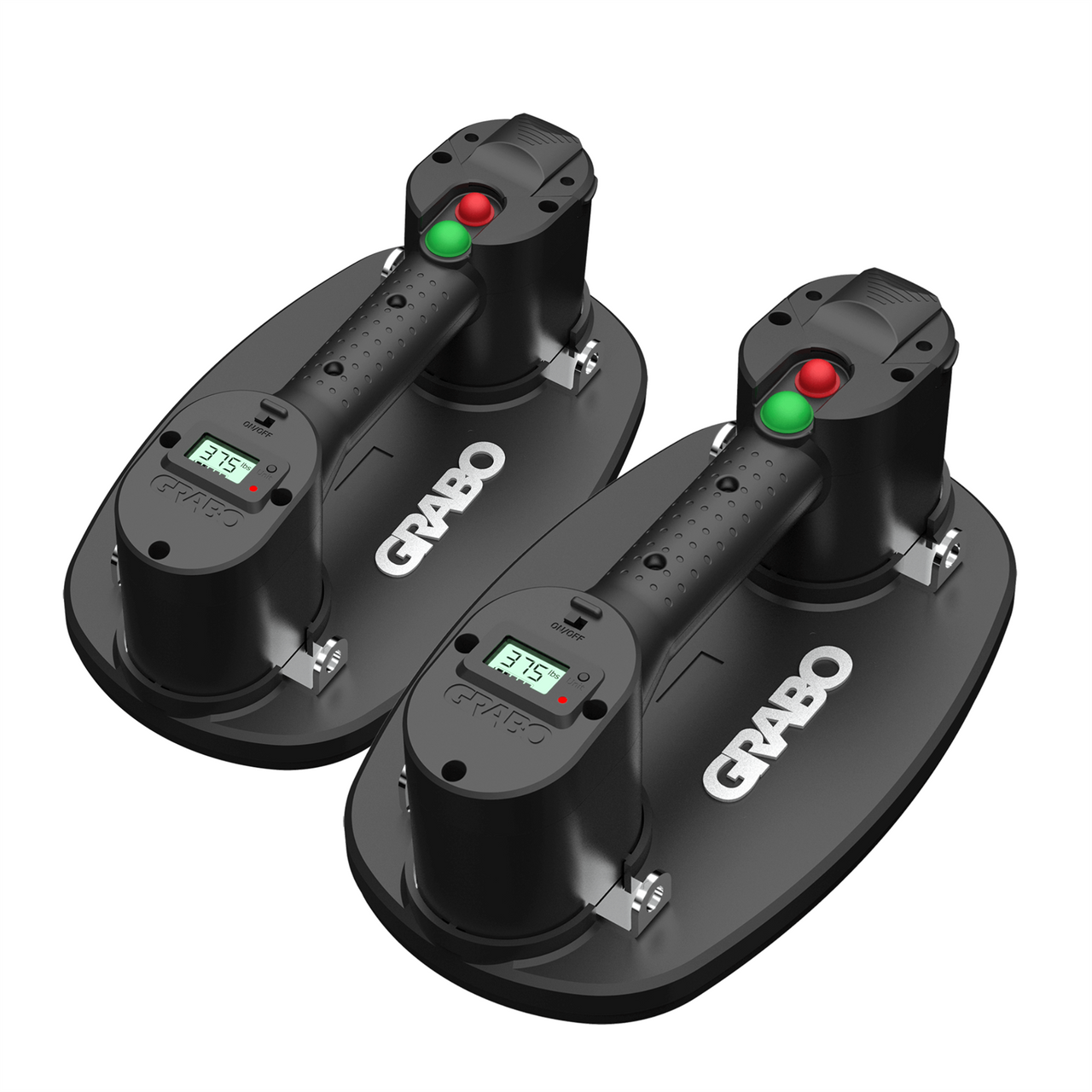  2 x Grabo Pro Cordless Professional Vacuum Lifter Suction Pad with Battery in Carry (Twinpack)