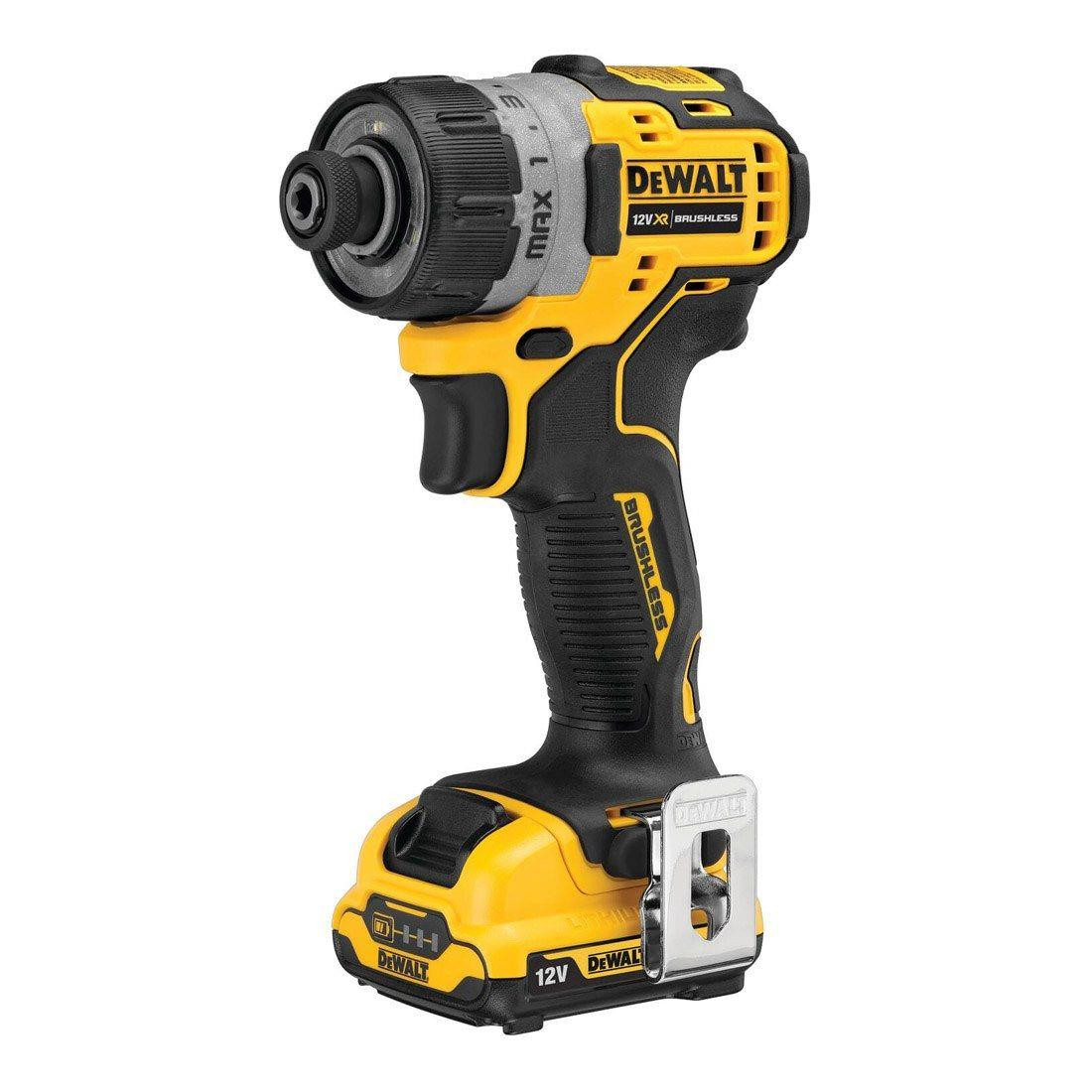 DeWalt 12V XR Brushless Sub-Compact Screwdriver - 2 x 2Ah - DCF601D2-GB