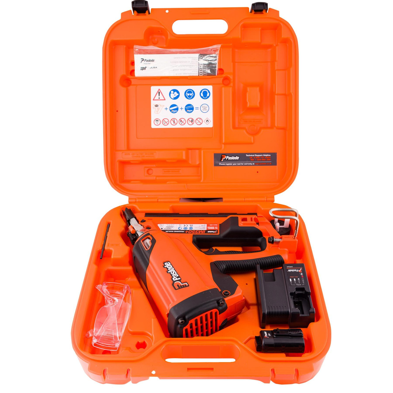 Paslode IM350+ Lithium Gas Cordless 1st Fix Framing Nail Gun 7th Generation 2 Battery Kit