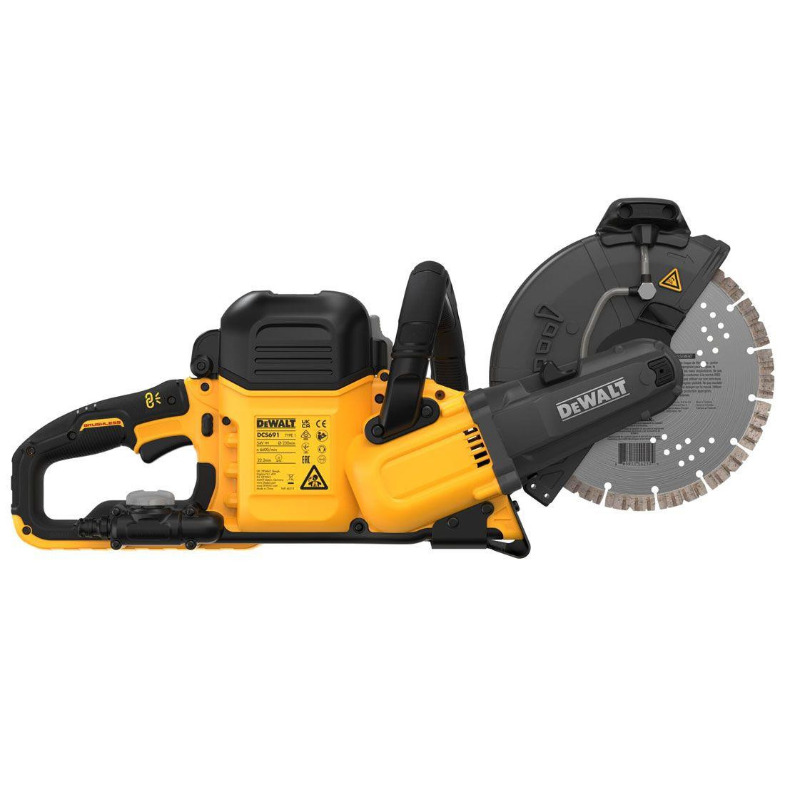 DEWALT DCS691X2-GB 2x9Ah 54v XR Flexvolt 230mm Cut-Off Saw - Includes Diamond Blade