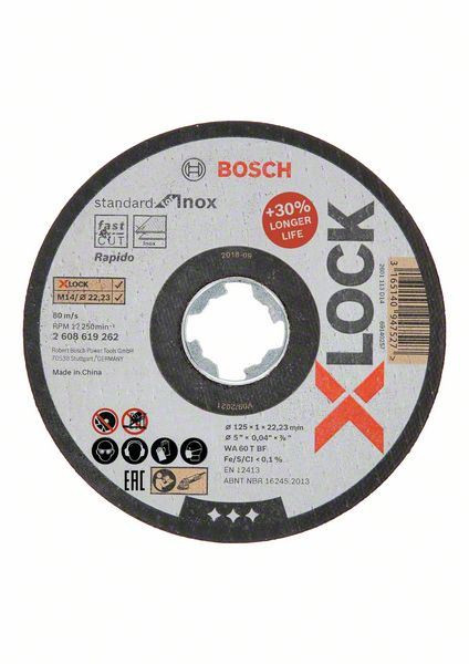 Bosch X-LOCK Standard for Inox 115x1x22.23mm Straight Cutting 115 x 1 x 22.23 mm