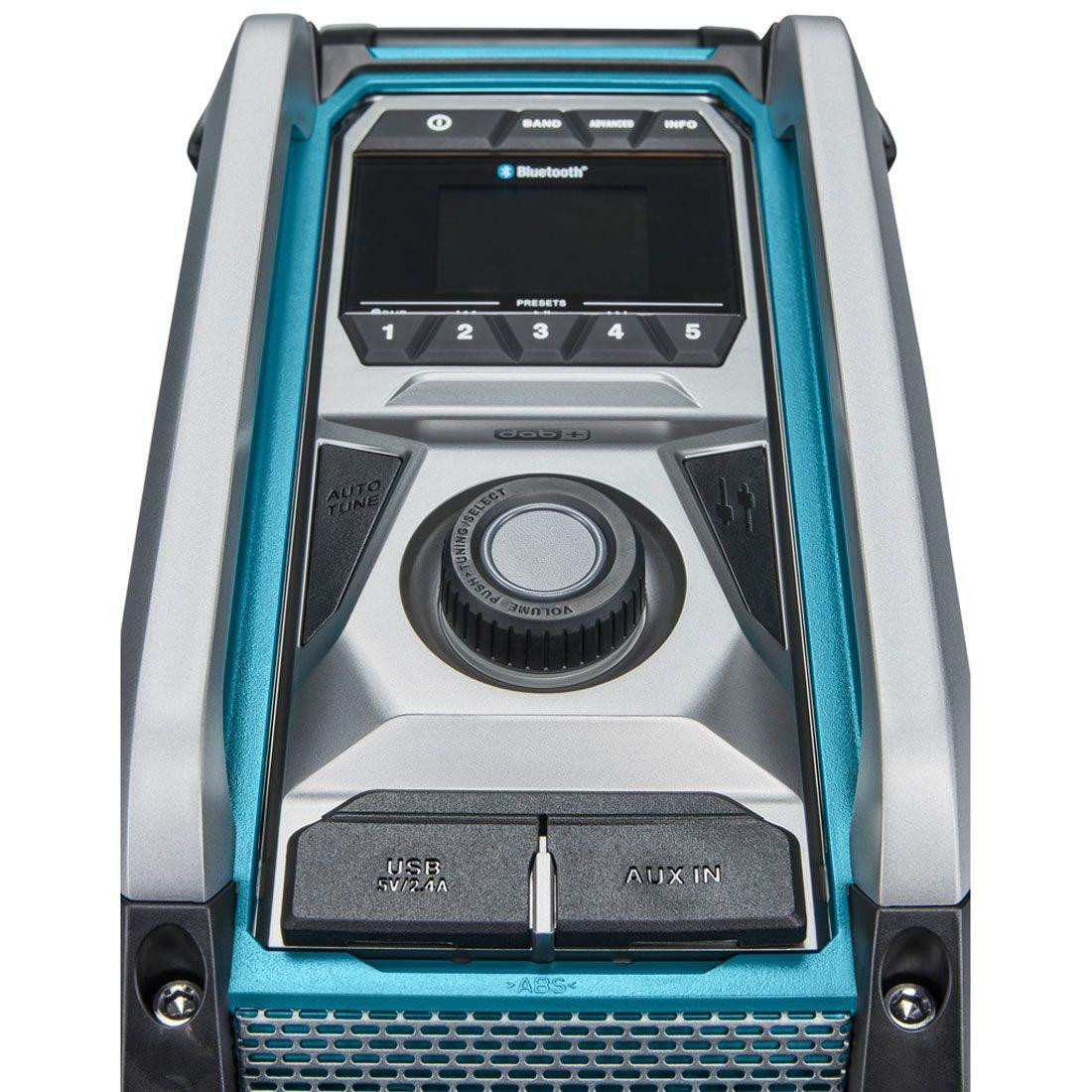 Makita MR007GZ 12v/14.4v/18v/40v Max XGT Bluetooth DAB/DAB+ Digital Job Site Radio - Body Only