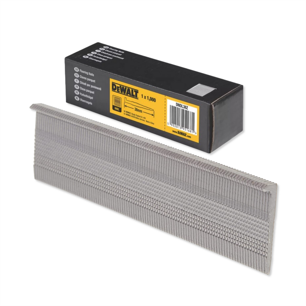 DeWalt FLOORING NAILS 50MM Box of 1000 For DMF1550 - DNDL50Z