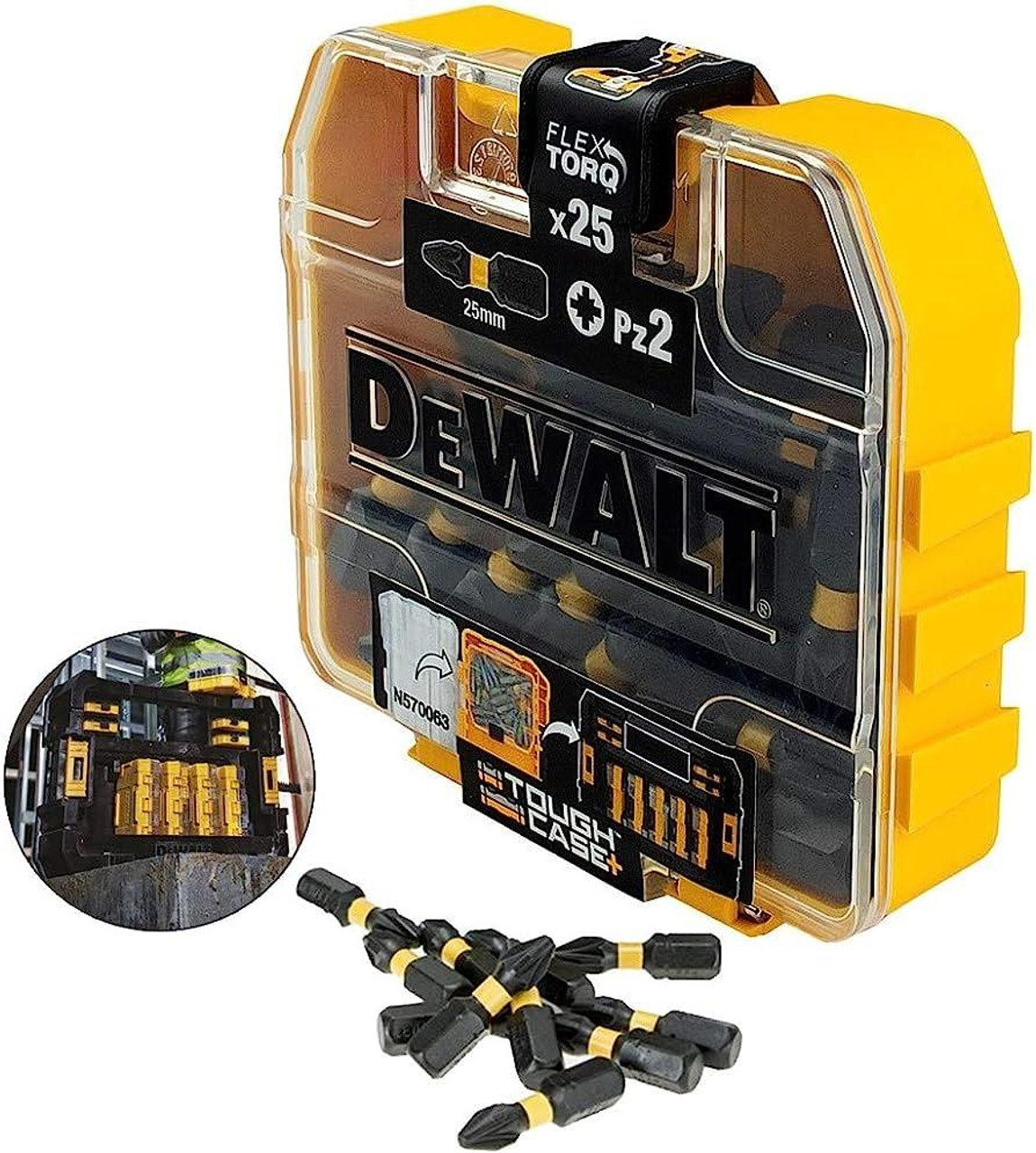 DeWalt Pz2 25mm Extreme Impact Driver Torsion Tic Tac 25pc - DT70556T-QZ