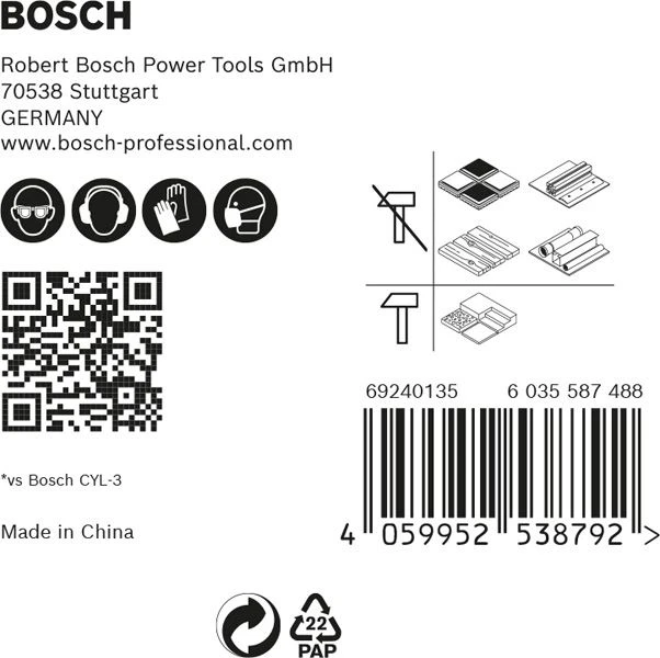 Bosch Expert MultiConstruction HEX-9 Drill Bit 5,5/6/6/7/8 mm 5-pc 2608900586