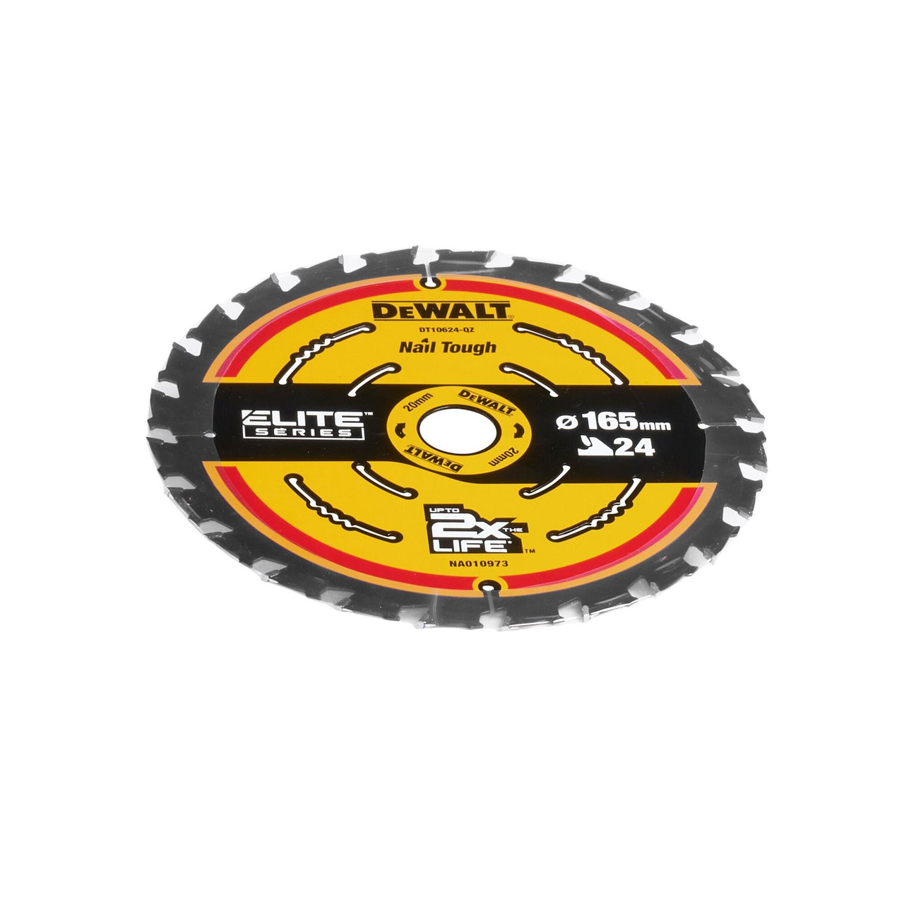 5 x DeWalt DT10624 165mm 24T 20mm Elite Cordless Circular Saw Blade