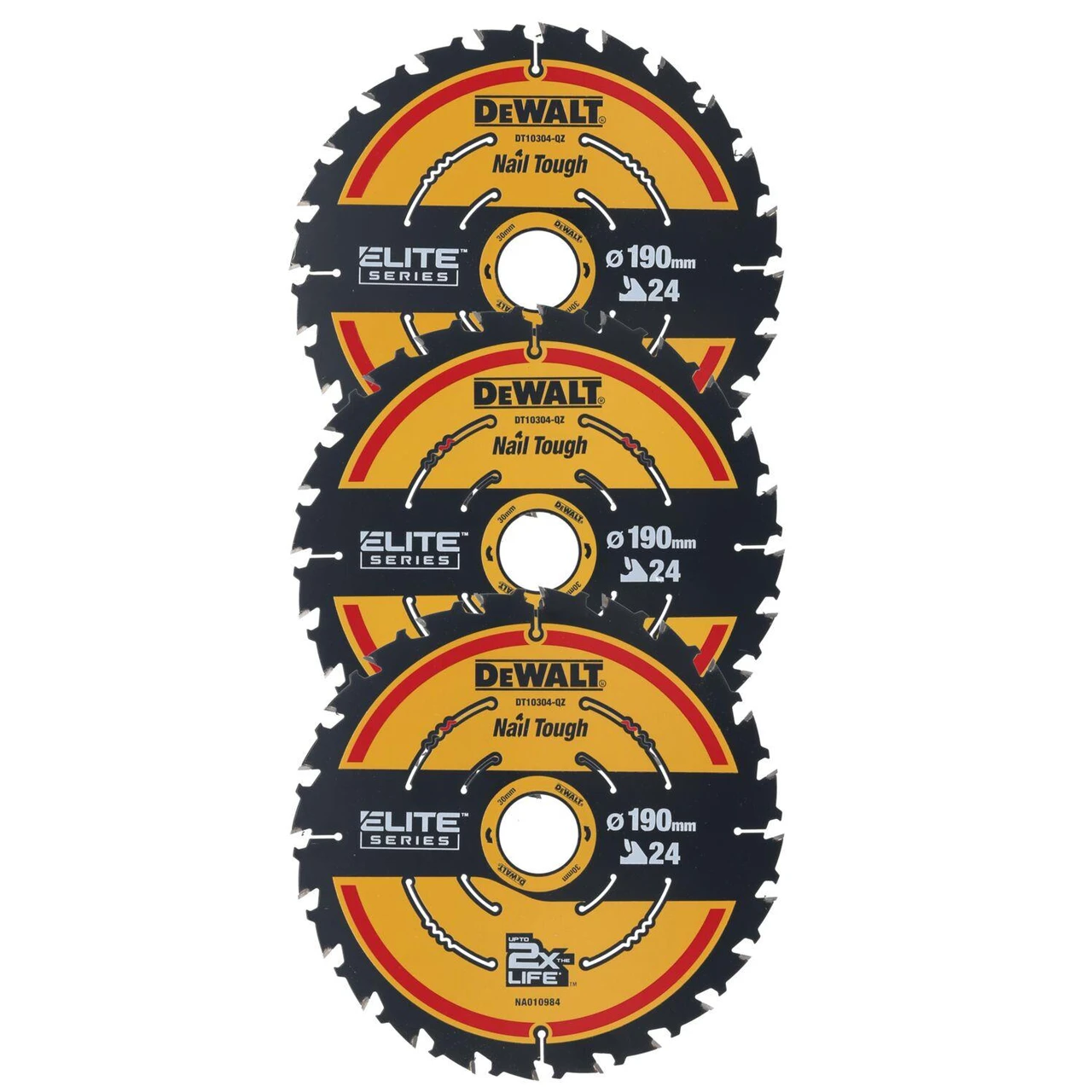 DeWalt DT10399 190mm 24T Elite Framing Circular Saw Blade 3 Pack (DT10304)