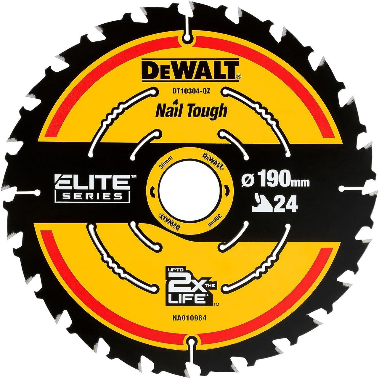 DeWalt DT10304-QZ 190mm 24T Elite Framing Circular Saw Blade